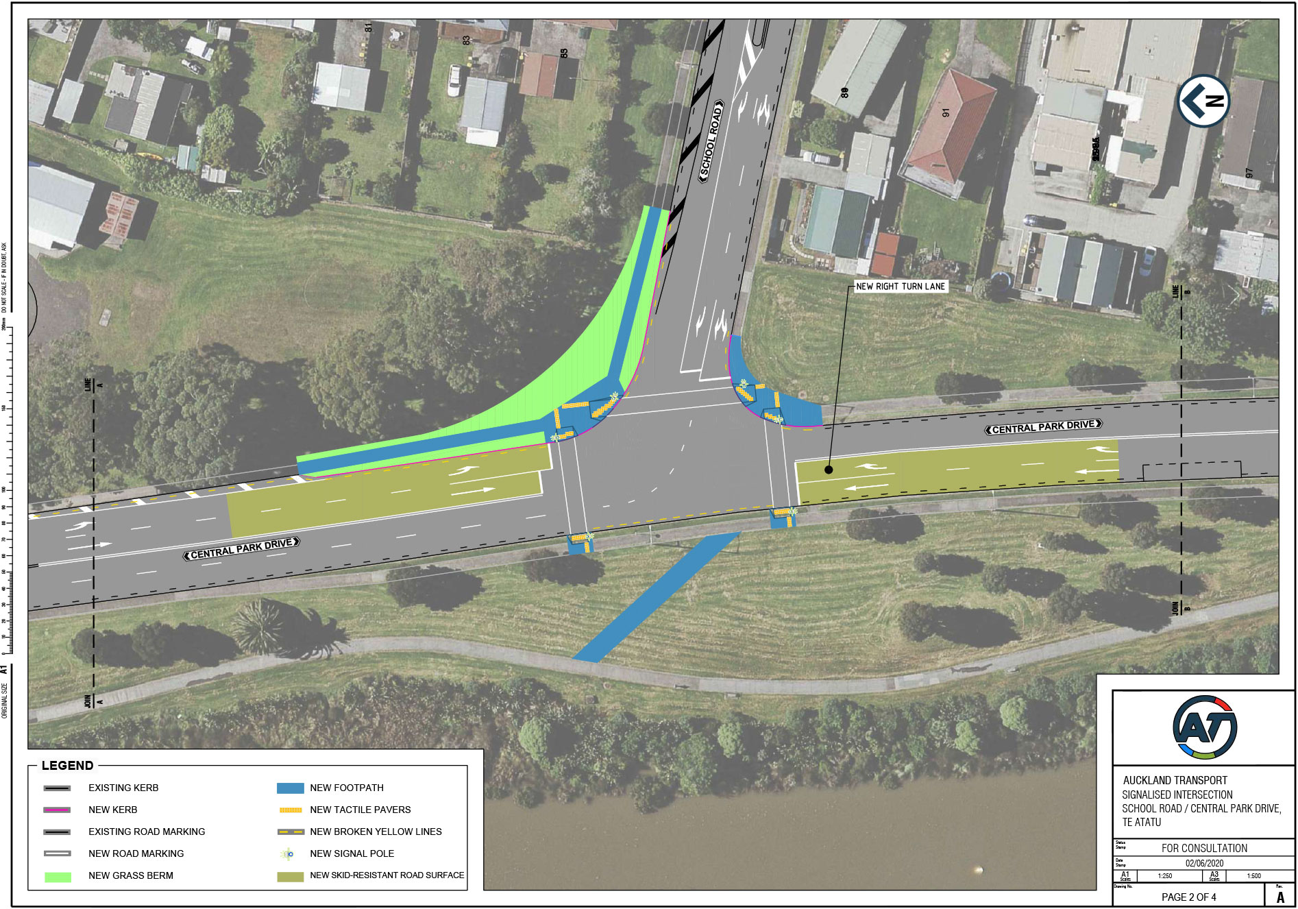 Plans for School Rd?Central Park Drive intersection